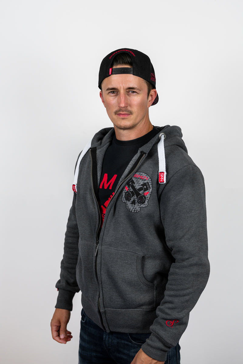 SMN SKULL GREY Zipper