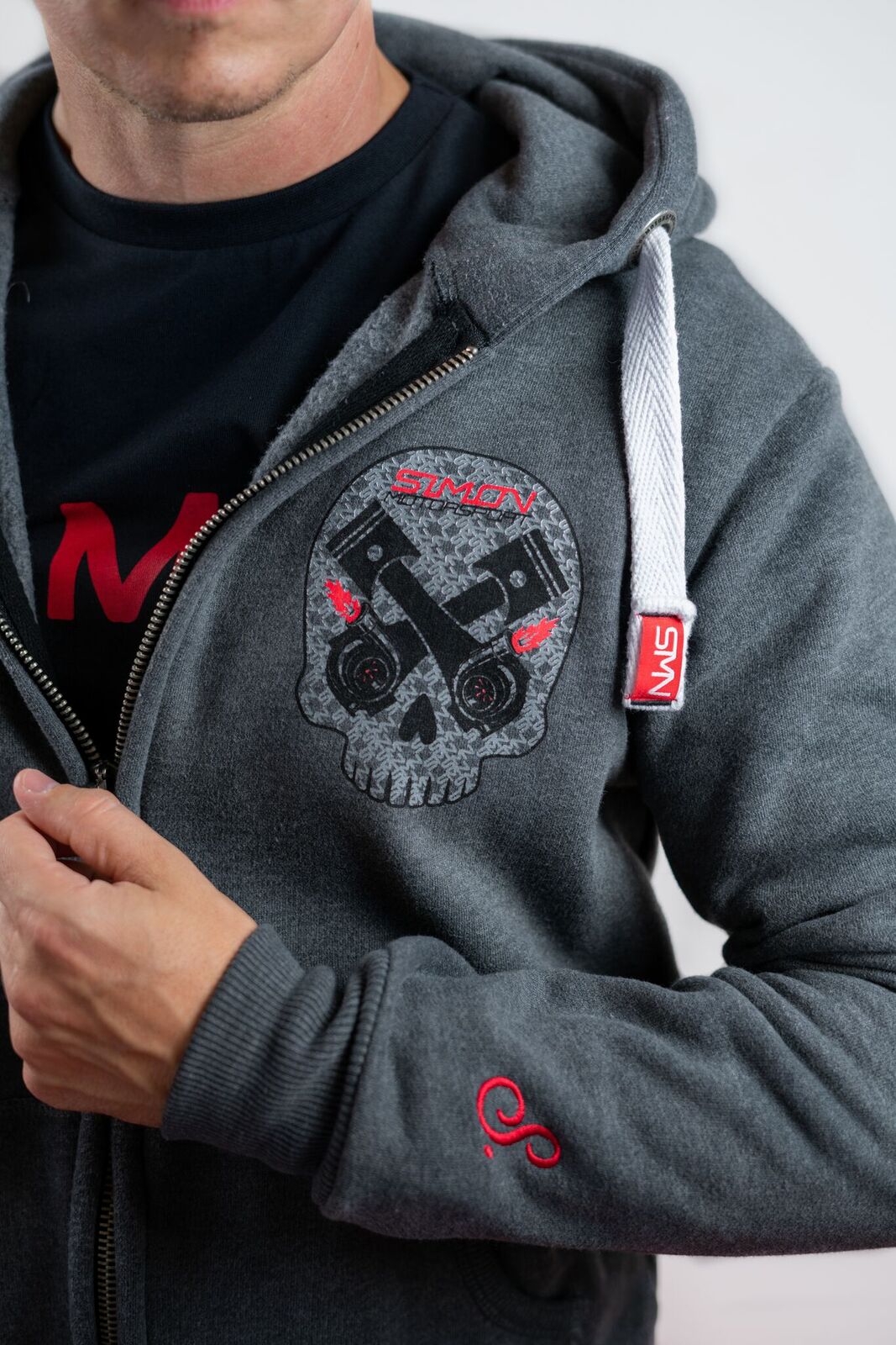SMN SKULL GREY Zipper